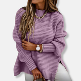 Suéter de mujer – Corte oversize – Punto acanalado suave – Hombros caídos cómodos