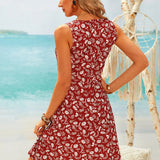 Julia - Elegante vestido de verano estilo ibicenco con estampado floral