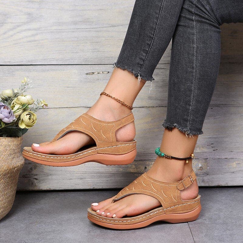 Sandalias de mujer – Chanclas cómodas – Plantilla ortopédica – Tira trasera