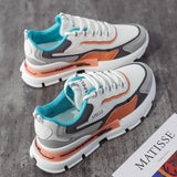 Zapatillas deportivas para mujer - Suela gruesa y cómoda - Malla transpirable - Cierre informal con cordones