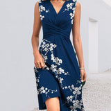 Alina - Elegante vestido sin mangas con estampado floral