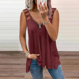 Blusa sin mangas para mujer - Tejido de primera calidad - Corte elegante - Ligera y cómoda