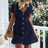 Nadine - Vestido sencillo con bonitos botones