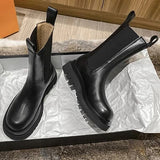 Botas de Mujer - Piel Lisa - Suela Gruesa - Estilo Moderno y Atrevido