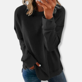 Sudadera de mujer – Corte holgado – Algodón suave – Cuello redondo cómodo – Mangas largas
