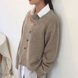 Klara - Cárdigan suave de mujer con botones diagonales