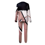 Conjunto de 2 piezas: jersey de manga larga y cuello redondo y pantalón con lazo en la cintura.