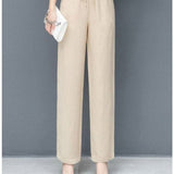 Pantalones de mujer - Cintura elástica - Cómodos y fluidos - Tejido ligero y elegante