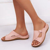 Sandalias de mujer - Piel auténtica - Comodidad transpirable - Suela plana estable