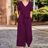 Mono de mujer - 100% algodón hilado - Elegante y cómodo - Mangas cortas