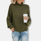 Suéter oversize para mujer – Punto suave – Hombros caídos – Bajo acanalado