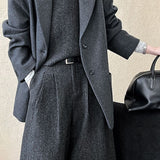 Blazer de corte relajado en mezcla de lana
