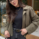 chaqueta de aviador con mangas de murciélago