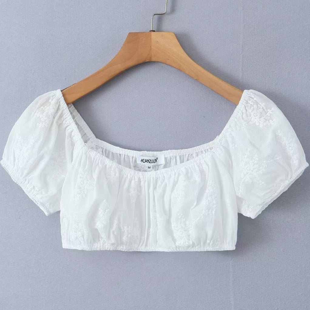 Conjunto de top corto y falda de cintura alta Pure Desire