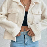 Chaqueta corta de sherpa Off-White