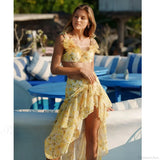 Conjunto de dos piezas: falda push-up con estampado floral 3D