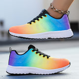 Zapatillas deportivas para mujer – Tejido de punto suave – Transpirables – Ligeras – Cordones de corte bajo