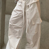 Pantalones cargo con cordón de estilo urbano