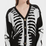 Chaleco de punto con estampado de calavera