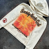 Sudadera con capucha y estampado vintage