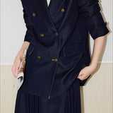 Blazer de sarga cruzado