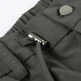 Pantalones cargo de cintura alta en color verde militar