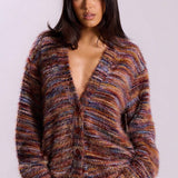 Chaleco con cuello en V y bloques de color