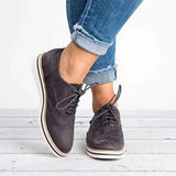 Zapatos Derby para Mujer - Piel de Ante - Detalle Brogue - Cordones - Suela Cómoda