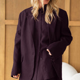 Conjunto de vestido camisero vintage de dos piezas con cuello Tencel