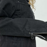 Chaqueta vaquera negra vintage de camionero