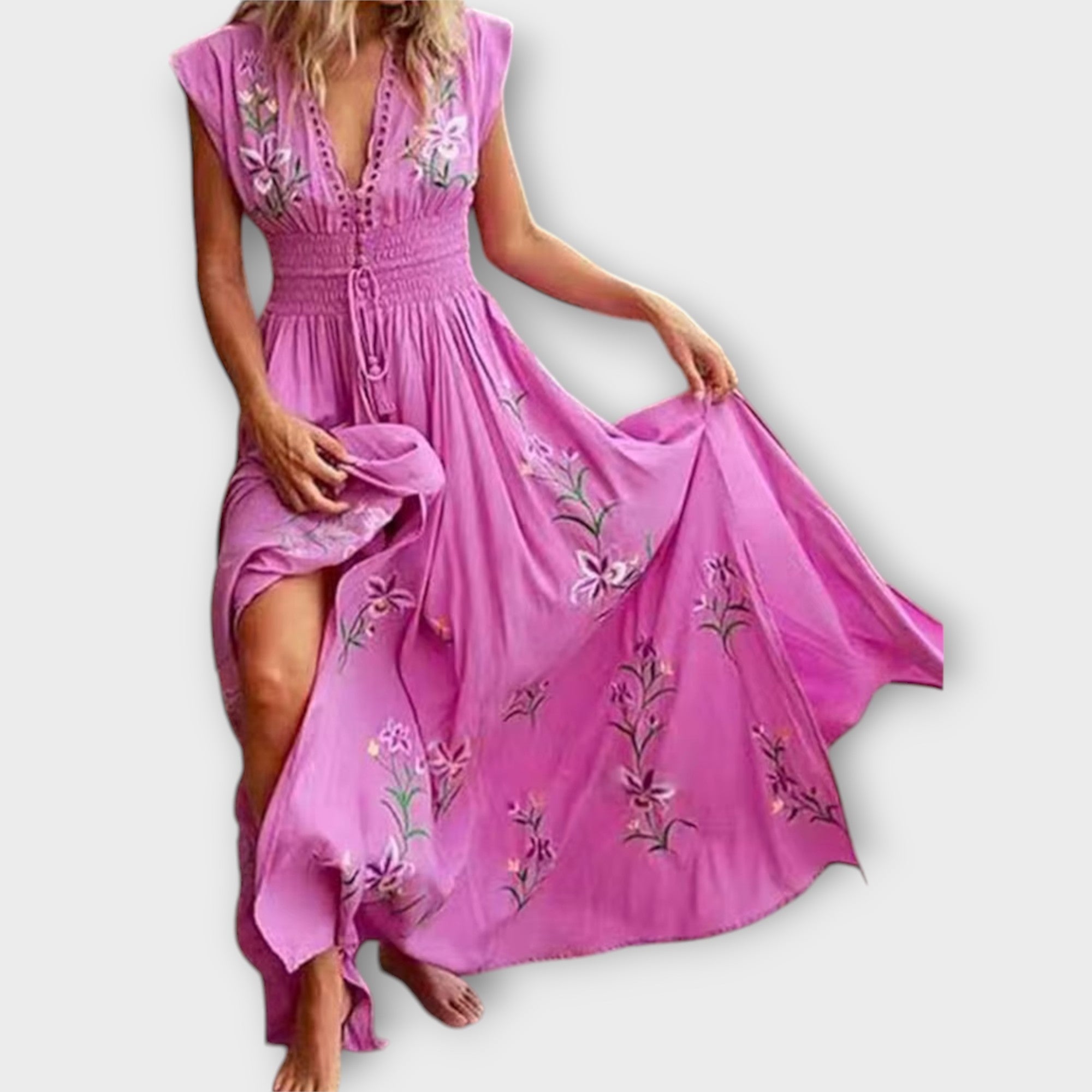 Felizia – Vestido boho con encantador bordado