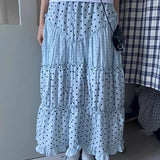 Minifalda retro kawaii de lunares con volantes