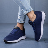 Zapatillas deportivas para mujer – Tejido de punto suave – Transpirables – Ligeras – Cordones de corte bajo