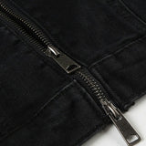 Chaqueta vaquera negra vintage de camionero