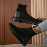 Zapatillas tipo calcetín para mujer - Tejido elástico transpirable - Suela cómoda y antideslizante