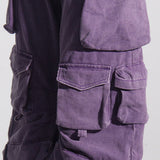 Pantalones cargo de mezclilla de cintura alta con bolsillos extragrandes