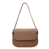 Bolso de hombro marrón clásico, elegante, práctico y atemporal para mujer.