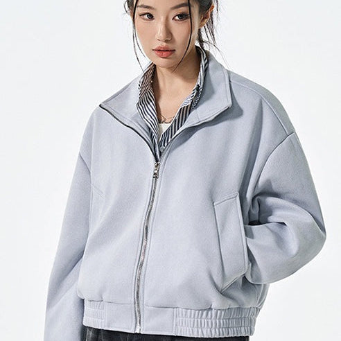 Chaqueta larga estilo motero en piel sintética