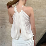 Vestido mini ajustado sexy con escote en V y espalda descubierta