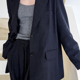 Blazer de traje informal en lino Tencel