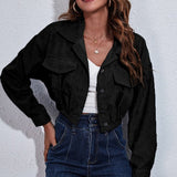Chaqueta de pana con cintura ajustada
