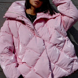 Chaqueta de algodón acolchada de gran tamaño
