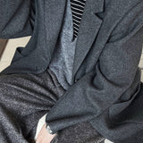 Blazer de corte relajado en mezcla de lana