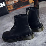Botines de mujer - Estilo militar - Cordones - Suela antideslizante con tacos - Comodidad duradera