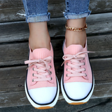 Zapatillas de mujer - Suela de plataforma gruesa - Calcetín de punto - Cordones ajustables