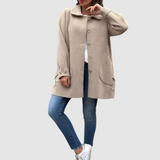 Martina - Abrigo oversized clásico con botones