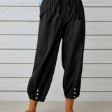 Pantalones de mujer - Cintura alta - Corte holgado - Elegantes y cómodos