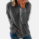 Sudadera de mujer – Corte holgado – Algodón suave – Cuello redondo cómodo – Mangas largas
