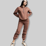 Conjunto de dos piezas de polar Lilou | Sudadera con capucha y corte holgado
