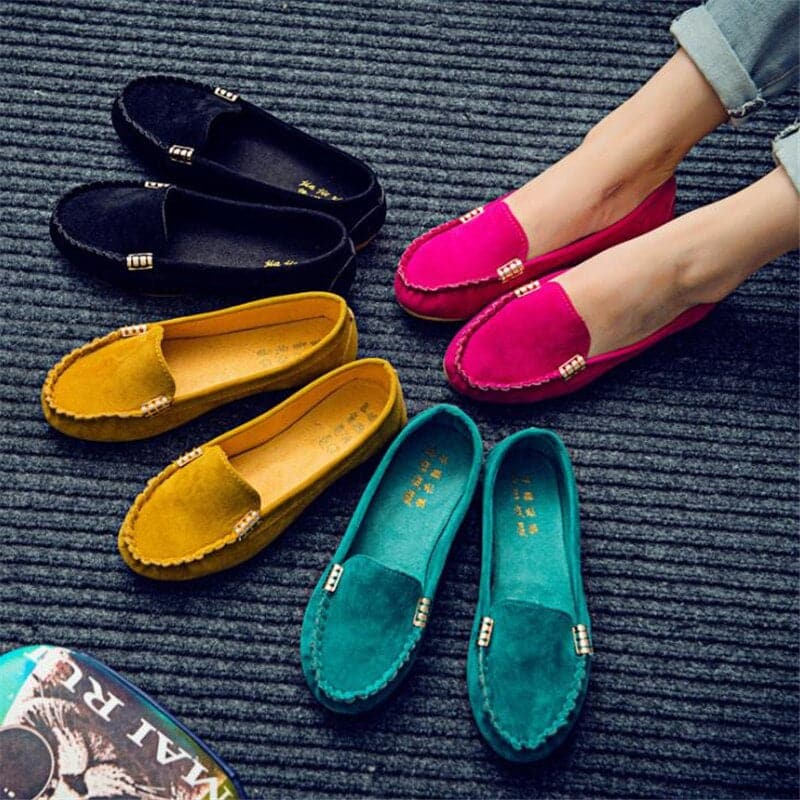Mocasines de mujer - Estilo mocasín - Denim informal - Comodidad sin cordones